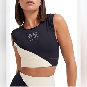 P.E. Nation Balck and White Sports Bra Sz M